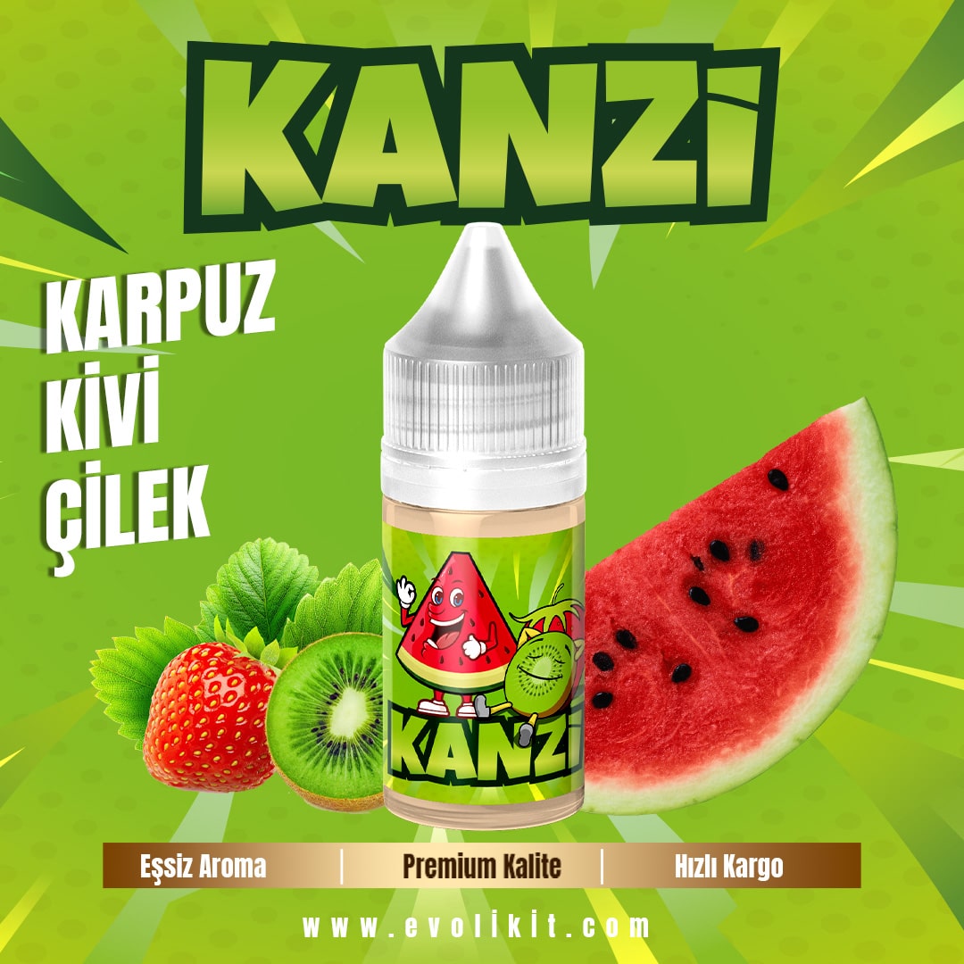 kanzi karpuzlu çilekli kivili likit elektronik sigara likiti satın al